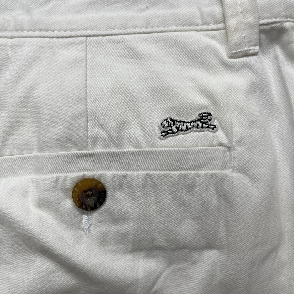 Le Tigre Mens Chino Shorts White Size 40 NWT Vintage Style Preppy Cotton Twill - Picture 7 of 11